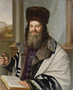 Pražský vrchní rabín Šelomo Jehuda Lejb Rapoport (1790–1867) v letech 1840–1842 (obraz: Antonín Machek)